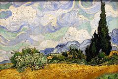 Top Met Paintings After 1860 03-1 Vincent van Gogh Wheat Field with Cypresses